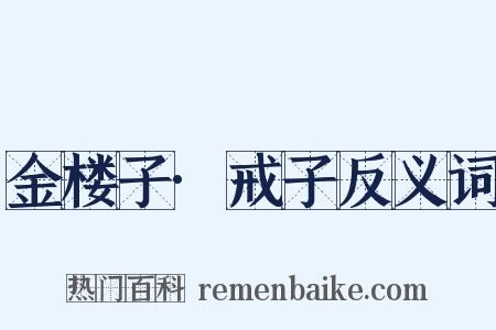 金楼子·戒子反义词是什么意思的图片